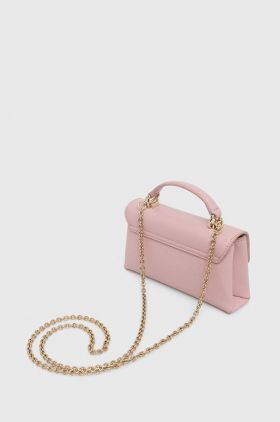 Furla poseta de piele culoarea roz