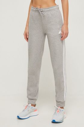 adidas pantaloni de trening culoarea gri, melanj IS3662