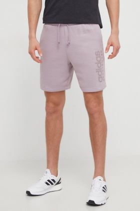 adidas pantaloni scurți bărbați, culoarea violet IW1196