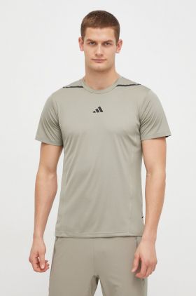 adidas Performance tricou de antrenament D4T culoarea verde, cu imprimeu IS3838