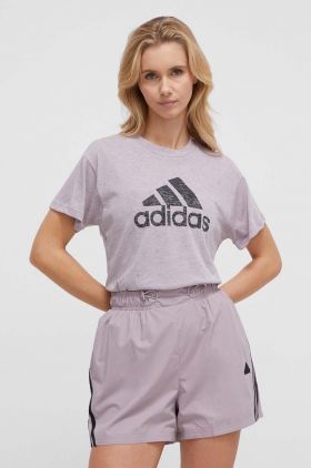 adidas tricou femei, culoarea violet IS3622