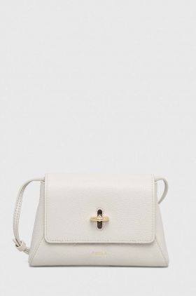 Furla poseta de piele Net culoarea bej