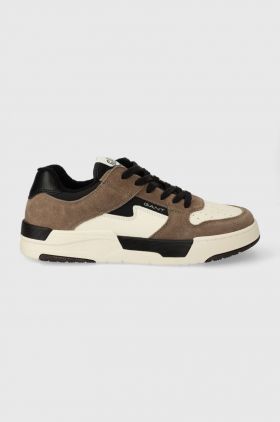 Gant sneakers din piele Brookpal culoarea maro, 27633203.G135