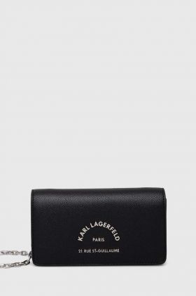 Karl Lagerfeld poseta culoarea negru