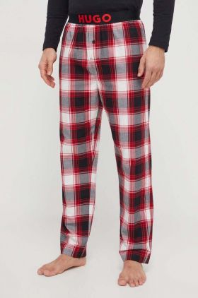 HUGO pijamale de bumbac culoarea rosu, modelator