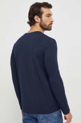 BOSS longsleeve lounge culoarea bleumarin, uni 50515390