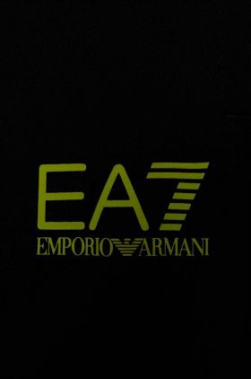 EA7 Emporio Armani pantaloni de trening pentru copii culoarea negru, cu imprimeu