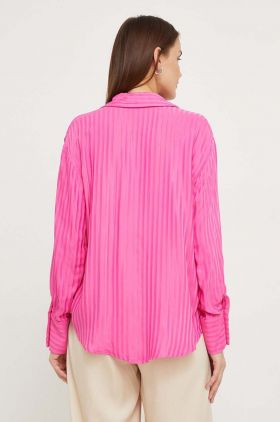 Answear Lab camasa femei, culoarea roz, cu guler clasic, relaxed