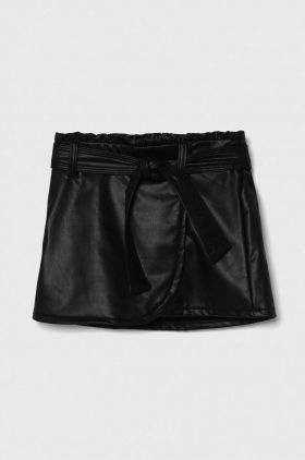 Abercrombie & Fitch fusta fete culoarea negru, mini, drept