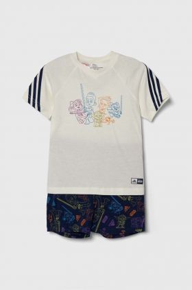 adidas set de bumbac pentru copii culoarea bej