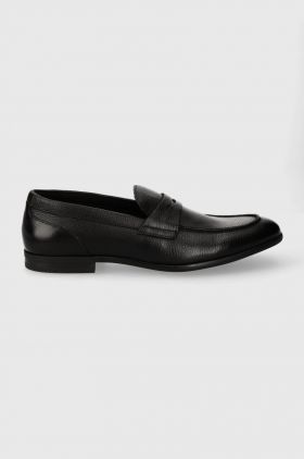 Aldo mocasini de piele BAINVILLE barbati, culoarea negru