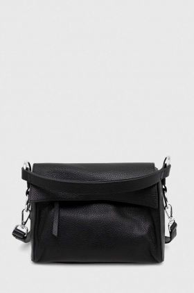 Answear Lab poseta de piele culoarea negru