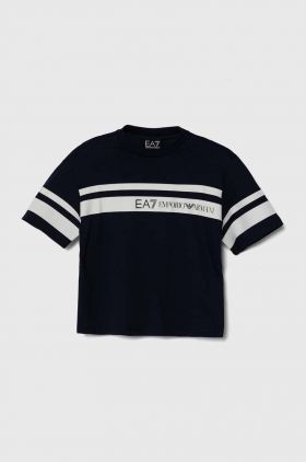 EA7 Emporio Armani tricou de bumbac pentru copii cu imprimeu