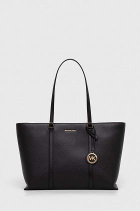 MICHAEL Michael Kors poseta de piele culoarea negru