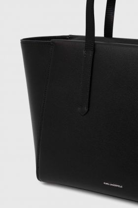 Karl Lagerfeld poseta de piele culoarea negru