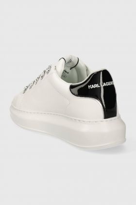 Karl Lagerfeld sneakers din piele KAPRI culoarea alb, KL62576N