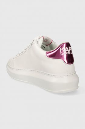 Karl Lagerfeld sneakers din piele KAPRI culoarea alb, KL62510A