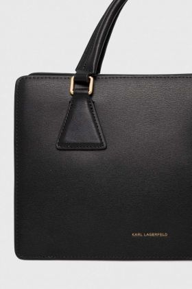 Karl Lagerfeld poseta de piele culoarea negru