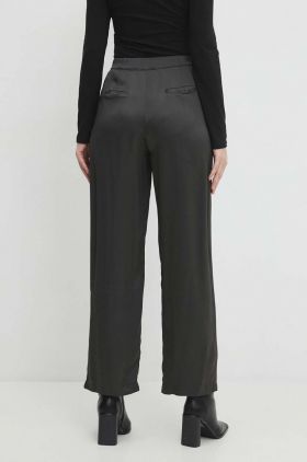 Answear Lab pantaloni femei, culoarea gri, lat, high waist