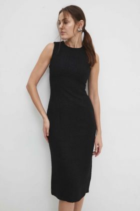 Answear Lab rochie culoarea negru, midi, mulata