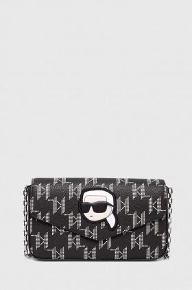 Karl Lagerfeld poseta culoarea negru