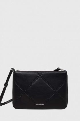 Karl Lagerfeld poseta culoarea negru