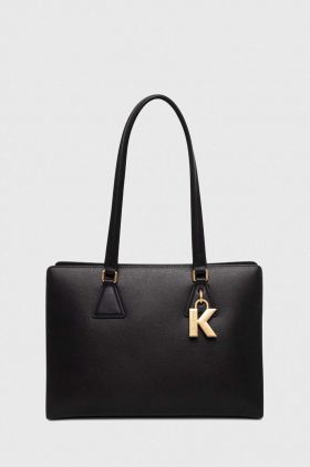 Karl Lagerfeld poseta de piele culoarea negru