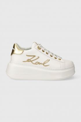 Karl Lagerfeld sneakers din piele ANAKAPRI culoarea alb, KL63510A