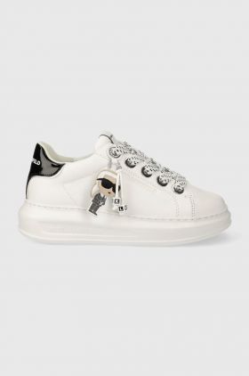 Karl Lagerfeld sneakers din piele KAPRI culoarea alb, KL62576N