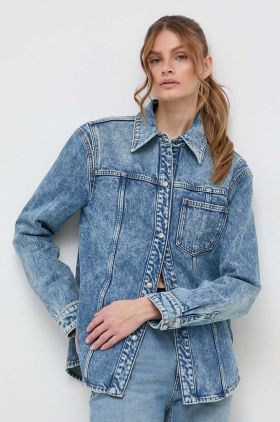 Miss Sixty camasa jeans femei, cu guler clasic, relaxed