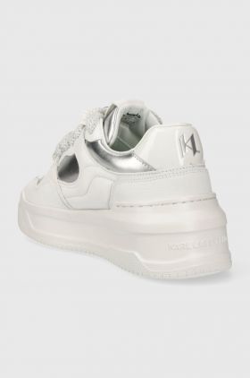 Karl Lagerfeld sneakers din piele KREW MAX culoarea alb, KL63324