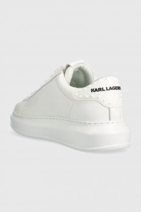 Karl Lagerfeld sneakers din piele KAPRI MENS culoarea alb, KL52574