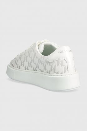 Karl Lagerfeld sneakers din piele MAXI KUP culoarea alb, KL52224