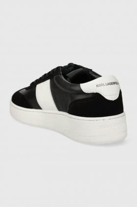 Karl Lagerfeld sneakers din piele KOURT III culoarea negru, KL51524