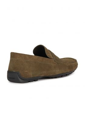 Geox mocasini din piele intoarsa U KOSMOPOLIS + GRIP barbati, culoarea verde, U36CFA00022C3009