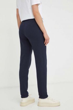 PS Paul Smith pantaloni de trening din bumbac culoarea albastru marin, cu imprimeu