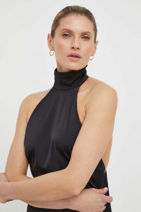 Karl Lagerfeld rochie culoarea negru, midi, mulata