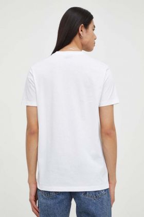 PS Paul Smith tricou din bumbac barbati, culoarea alb, cu imprimeu