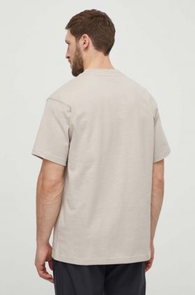 adidas Originals tricou din bumbac Adicolor Contempo Tee bărbați, culoarea bej, cu imprimeu, IP2773