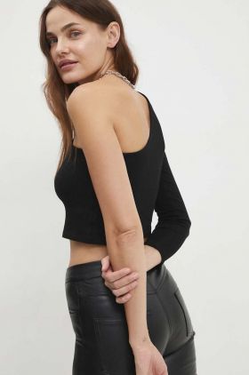 Answear Lab bluza femei, culoarea negru, neted