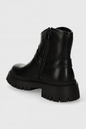 Answear Lab botine femei, culoarea negru, cu platforma, izolare usoara
