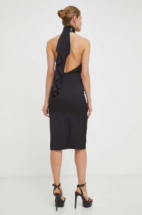 Karl Lagerfeld rochie culoarea negru, midi, mulata