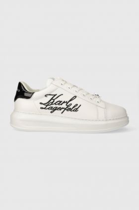 Karl Lagerfeld sneakers din piele KAPRI MENS culoarea alb, KL52510S