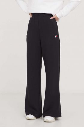 Tommy Jeans pantaloni de trening culoarea negru, uni DW0DW17312