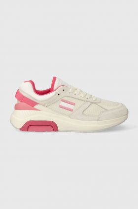 Tommy Jeans sneakers TJW RUNNER COMBINED culoarea bej, EN0EN02512