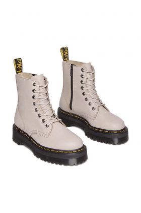 Dr. Martens bocanci de piele Jadon III femei, culoarea bej, cu platforma, DM31159348