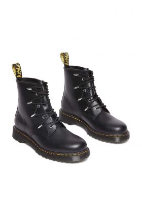 Dr. Martens cizme de piele 1460 culoarea negru, cu toc plat, DM31173001