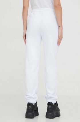 MSGM pantaloni de trening din bumbac culoarea alb, uni 2000MDP500.200000