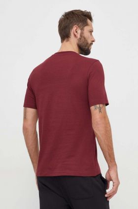 adidas tricou din bumbac bărbați, culoarea bordo, cu imprimeu IM8303