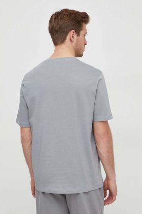 Armani Exchange tricou din bumbac barbati, culoarea gri, cu imprimeu